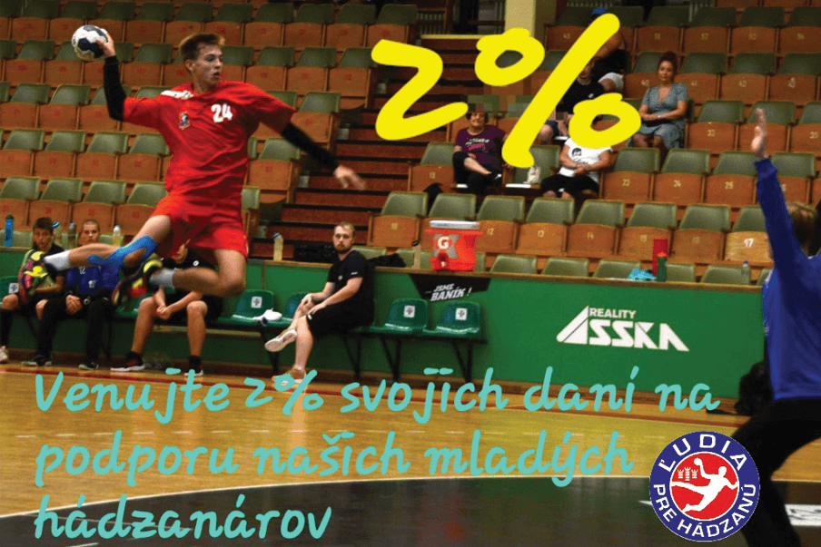 Venujte 2% svojich daní na podporu našich mladých hádzanárov