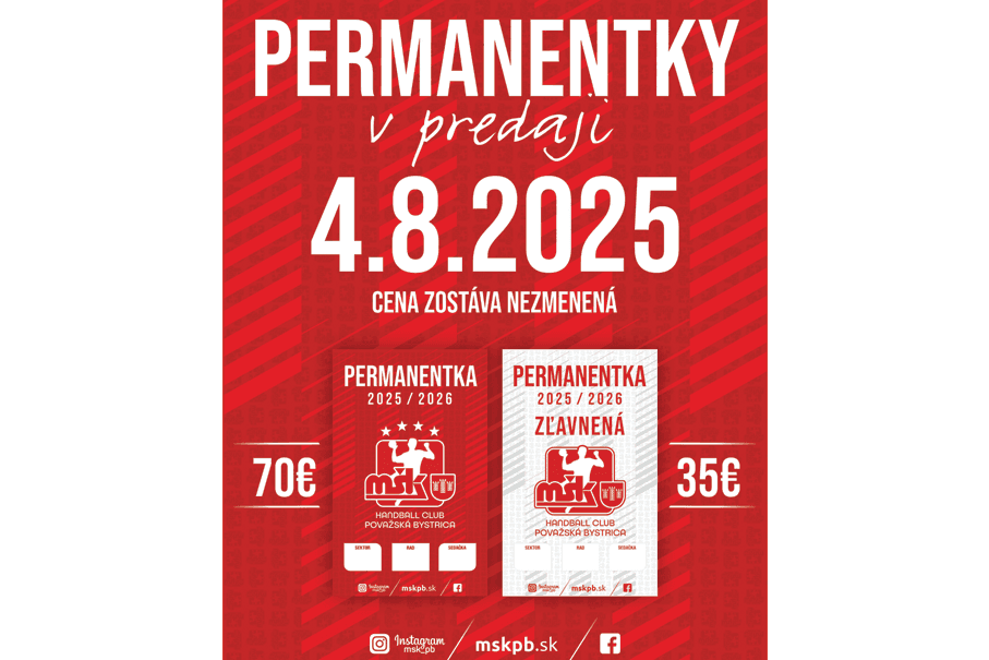 Štartuje predaj permanentiek!