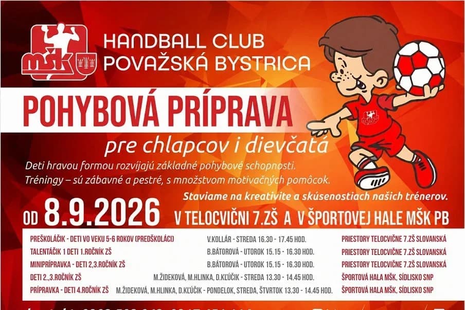 Pohybová príprava pre chlapcov a dievčatá	