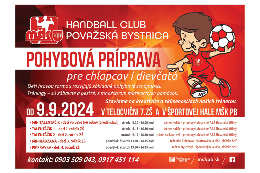 Pohybová príprava pre chlapcov i dievčatá 